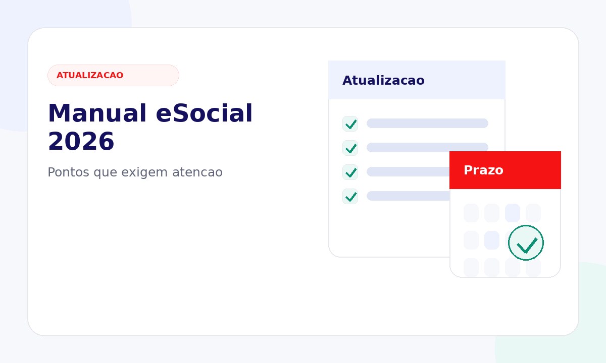 Manual digital do eSocial doméstico com marcadores de atualização para 2026