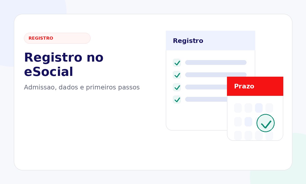 Mesa organizada com documentos de admissão e ícone de casa para registro no eSocial doméstico