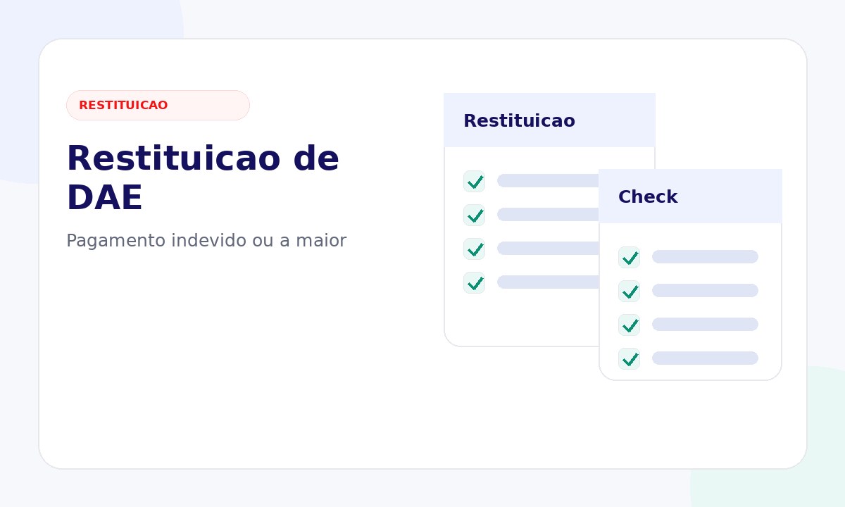 Comprovante de pagamento e seta de restituição de DAE do eSocial doméstico